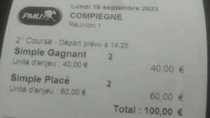 ticket pmu gagnant