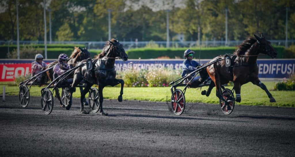 les 3 bases en Or en plein effort pour gagner le quinte. Photo @Le-Trot