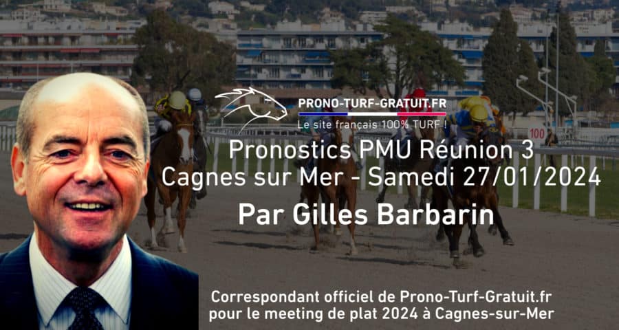 Les pronostics de Gilles Barbarin du samedi 27 janvier 2024