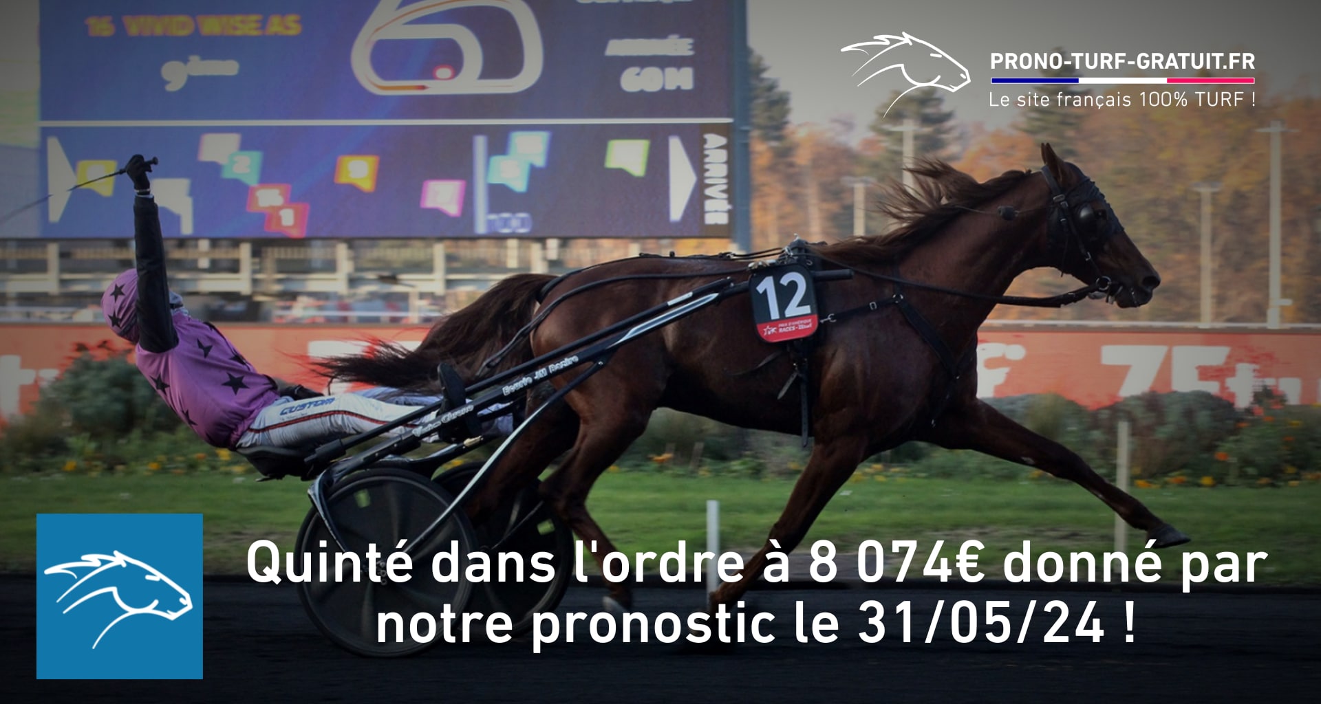 Quinté 8 074 € de gains grâce à notre pronostic gagnant