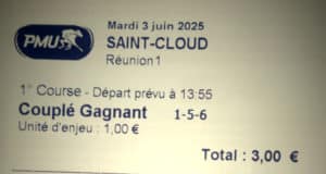 Couplé du jour gagnant dans le quinté