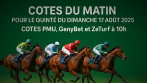 Quinté du Jour. Cotes PMU du Dimanche 17 août 2025