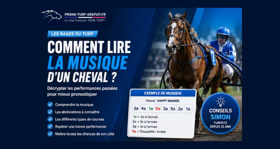 Comment lire la musique d'un cheval au PMU ?